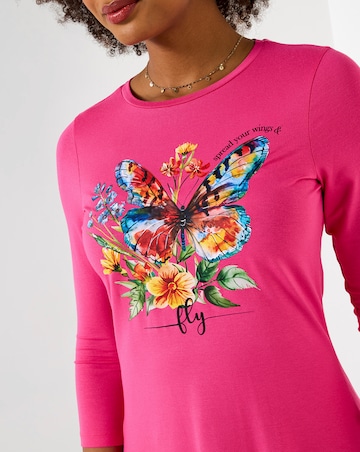 Joe Browns Beautiful Butterfly Graphic Tunic Top