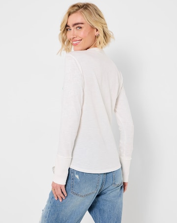 Joe Browns Fabulous Floral Embroidered Henley Top