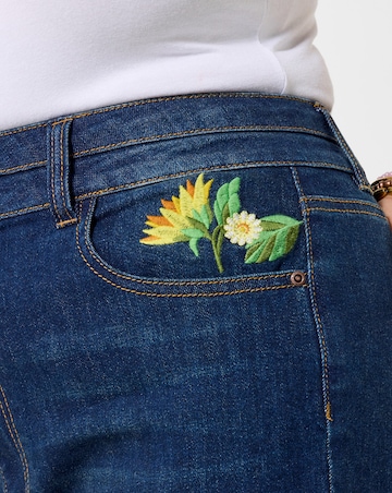 Joe Browns Sophia Sunflower Embroidered Flared Jeans