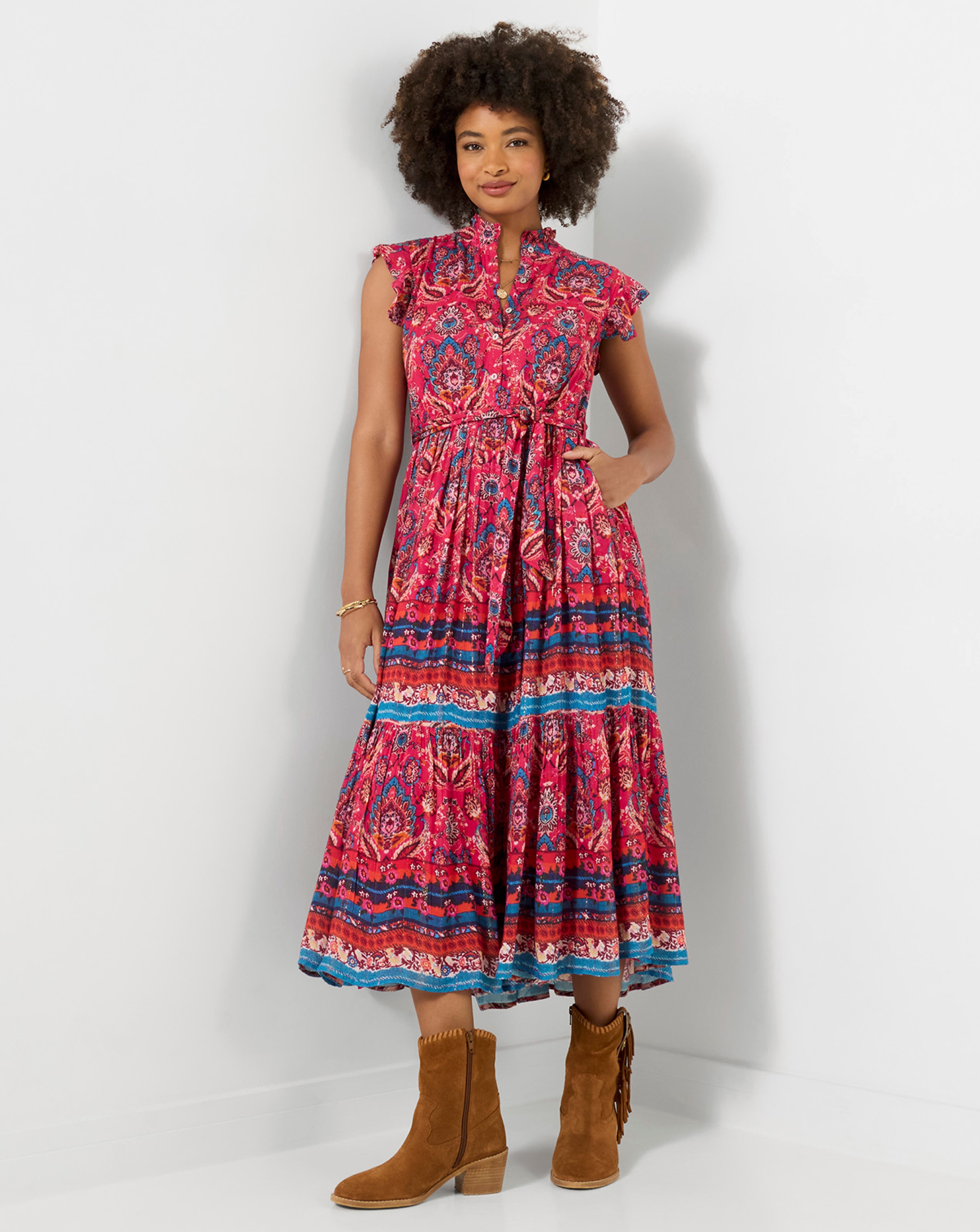 New In - JB California Sunsets Maxi Dress Petite