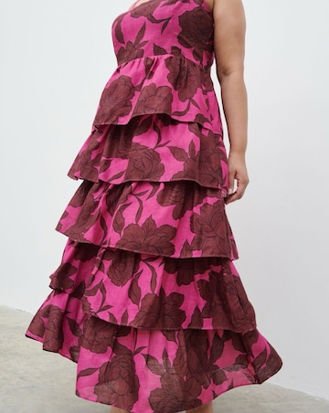 Pretty Lavish Aalyiah Square Neck Ruffle Midaxi Dress