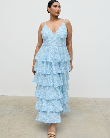 Pretty Lavish Lissy Ruffle Midaxi Dress