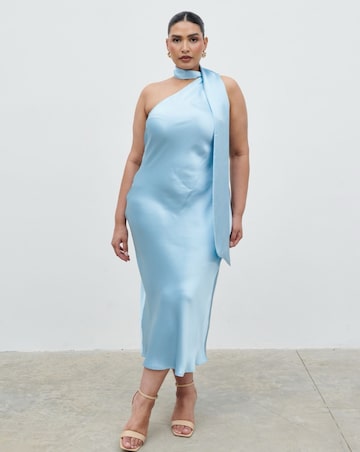 Pretty Lavish Sheree One Shoulder Scarf Midaxi Dress