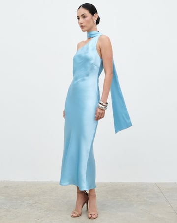 Pretty Lavish Sheree One Shoulder Scarf Midaxi Dress