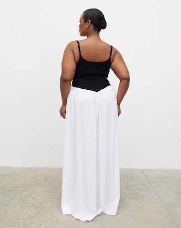 Pretty Lavish Maude Shirred Contrast Maxi Dress