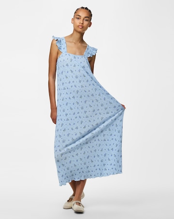 Pieces Flora Strap Flounce Jersey Dress