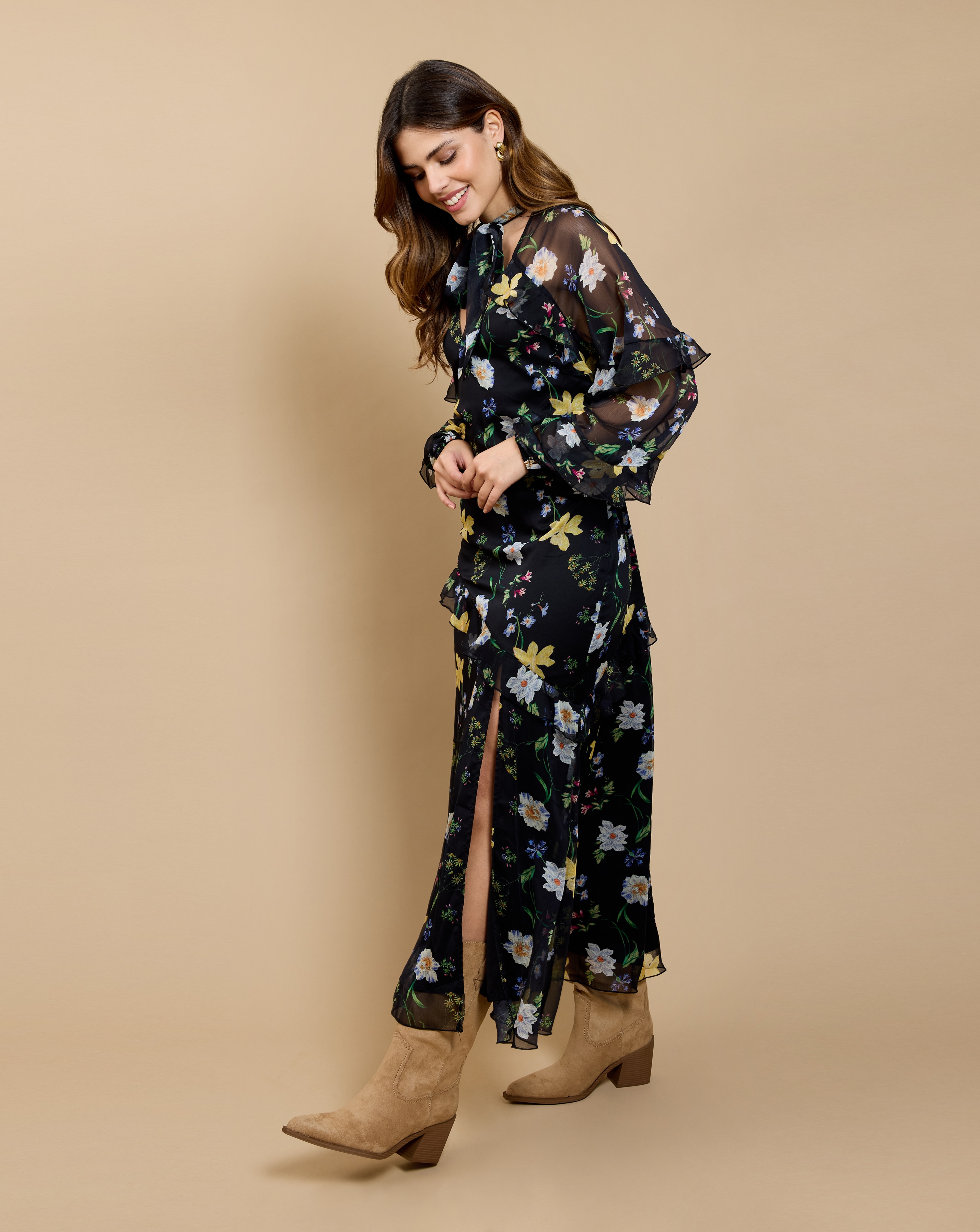 New In - LM Floral Frill Dress