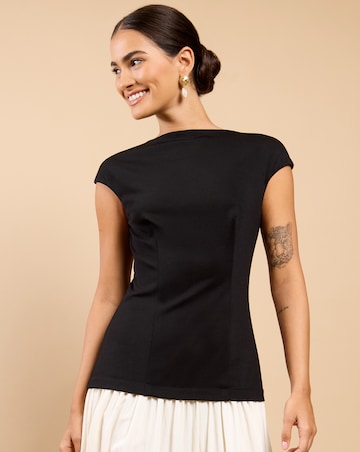 Little Mistress Mono Dropped Maxi Dress