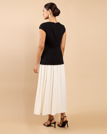 Little Mistress Mono Dropped Maxi Dress