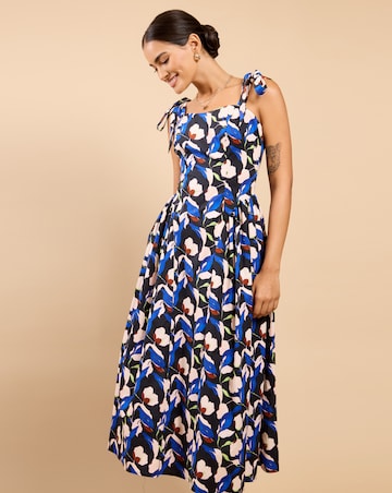 Little Mistress Floral Tie Midaxi Dress