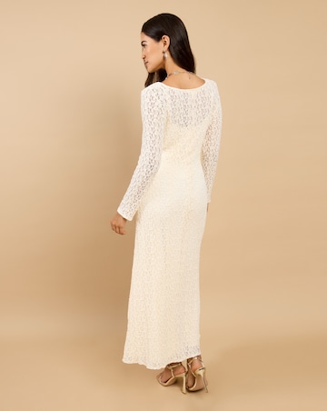 Little Mistress Cream Texture Midaxi Dress