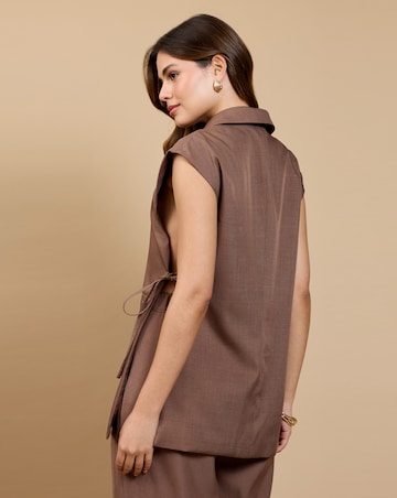 Little Mistress Mink Tie Waistcoat