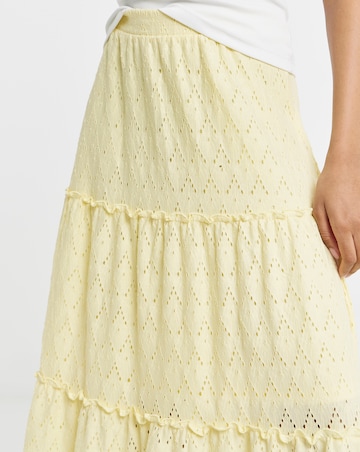 Vila High Waisted Midi Skirt