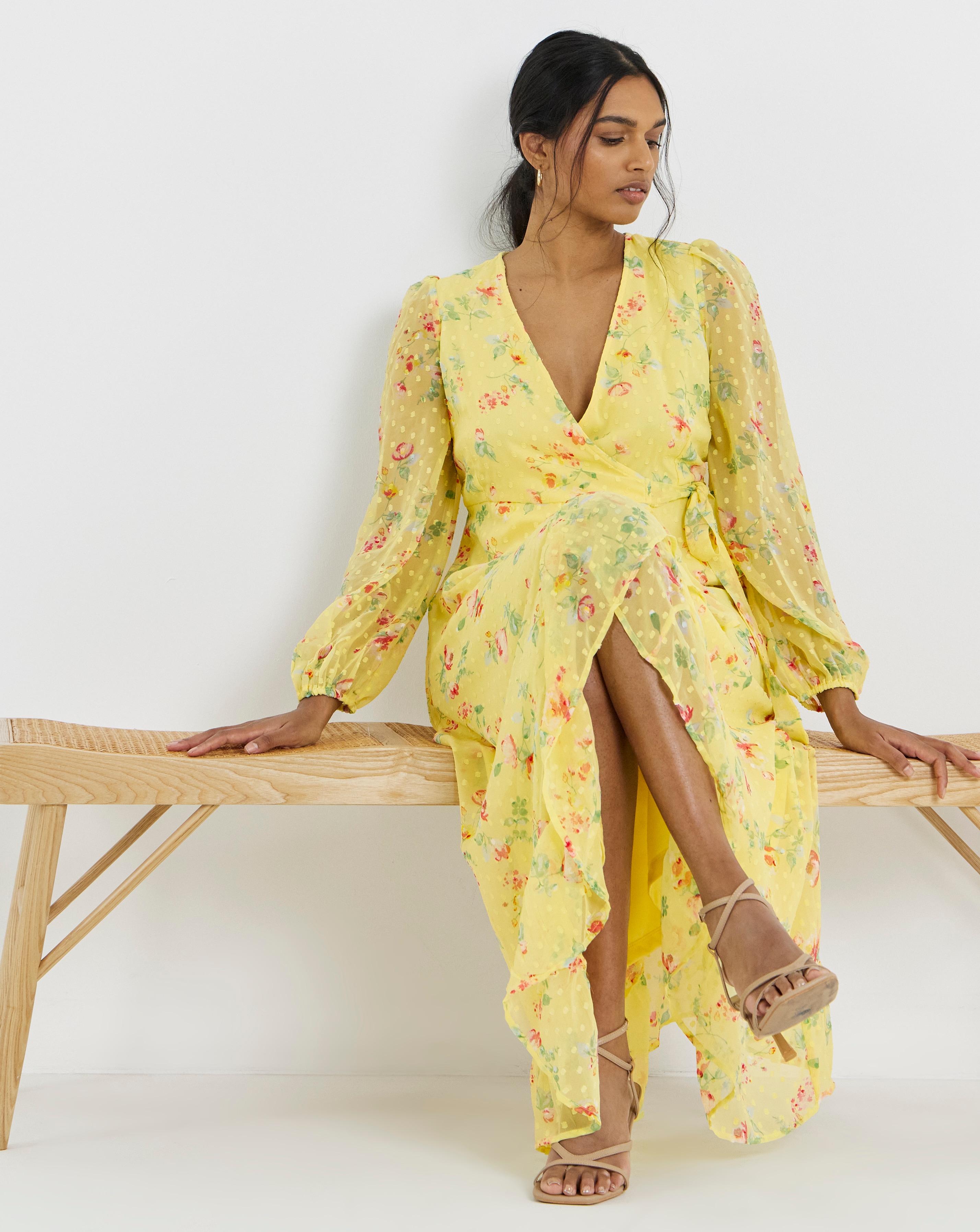 New In - Vila L/S Ankle Wrap Dress