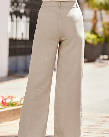 Sosandar Linen Wide Leg Trouser