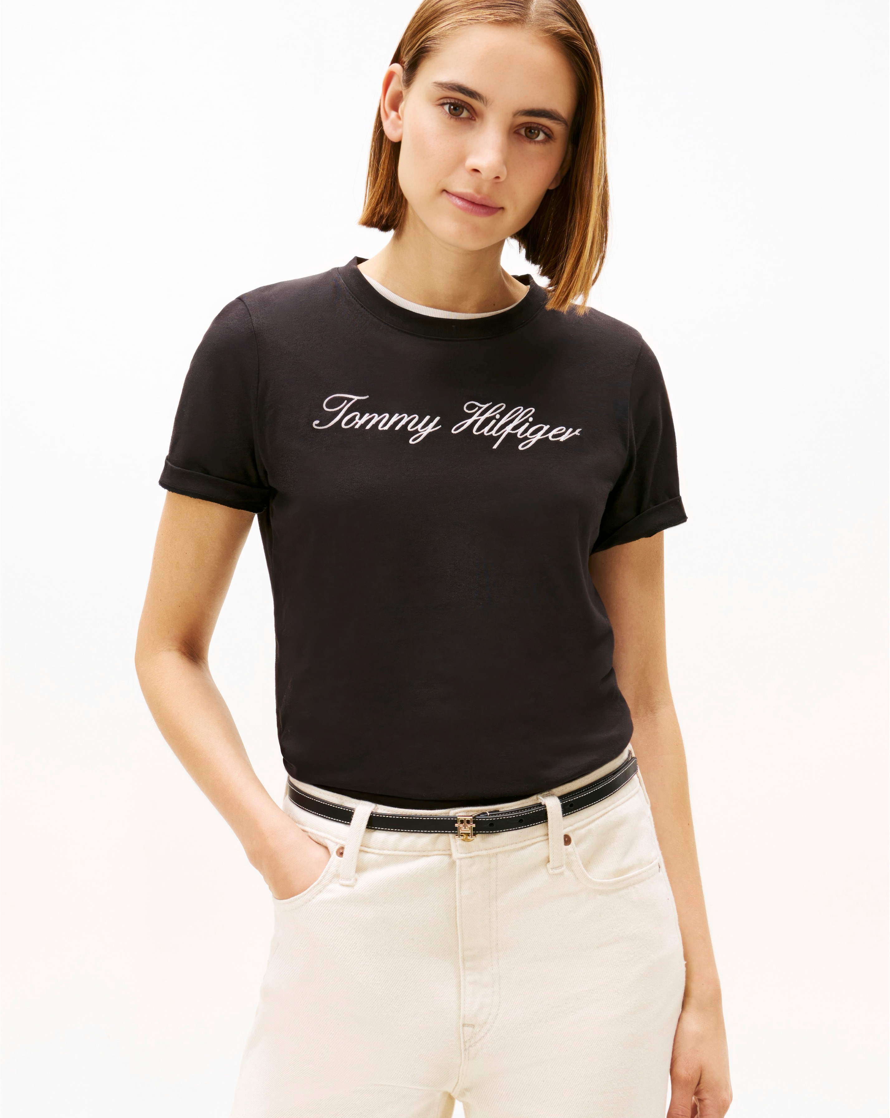 New In - Tommy Hilfiger Script Crew Neck Tee
