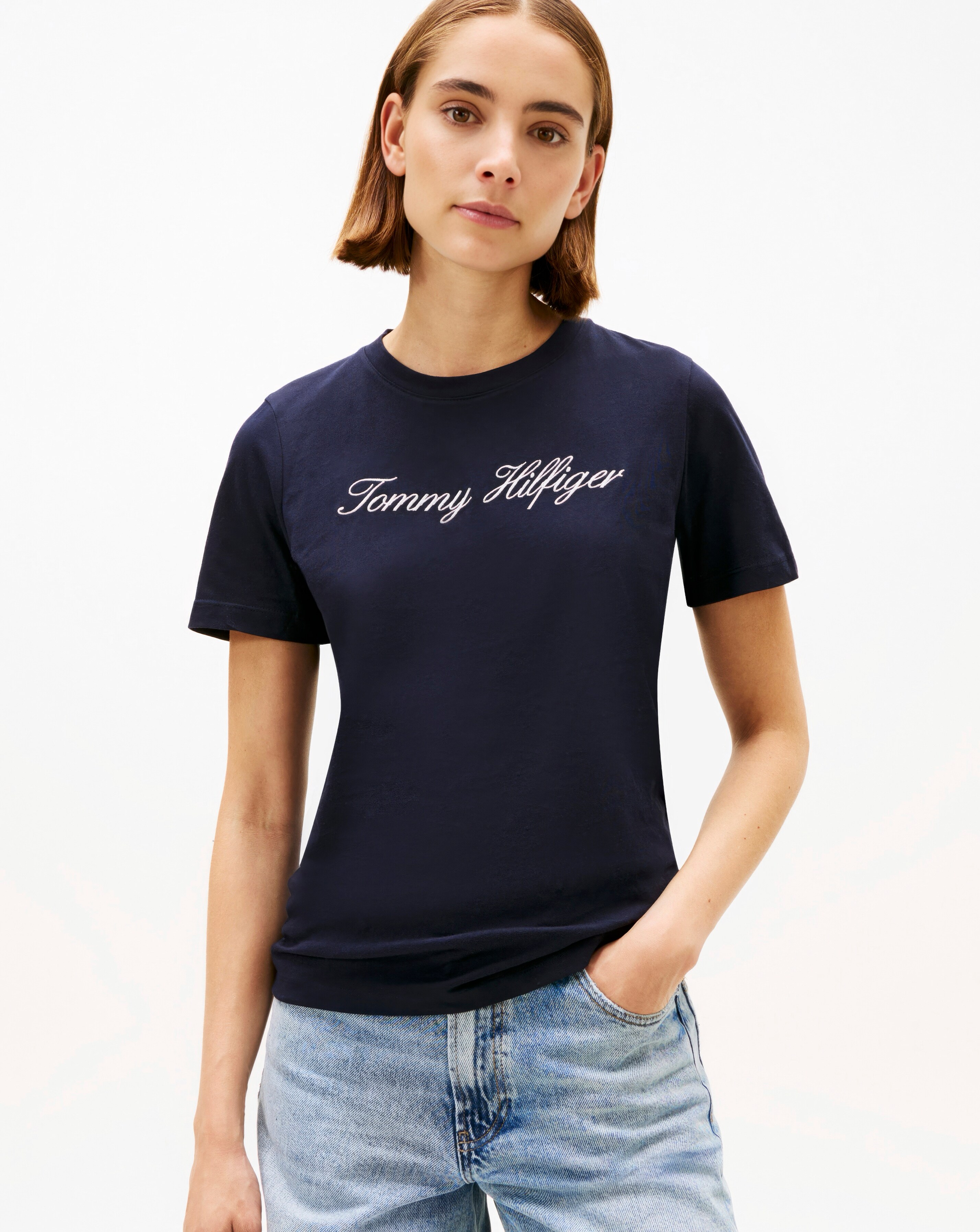 New In - Tommy Hilfiger Script Crew Neck Tee
