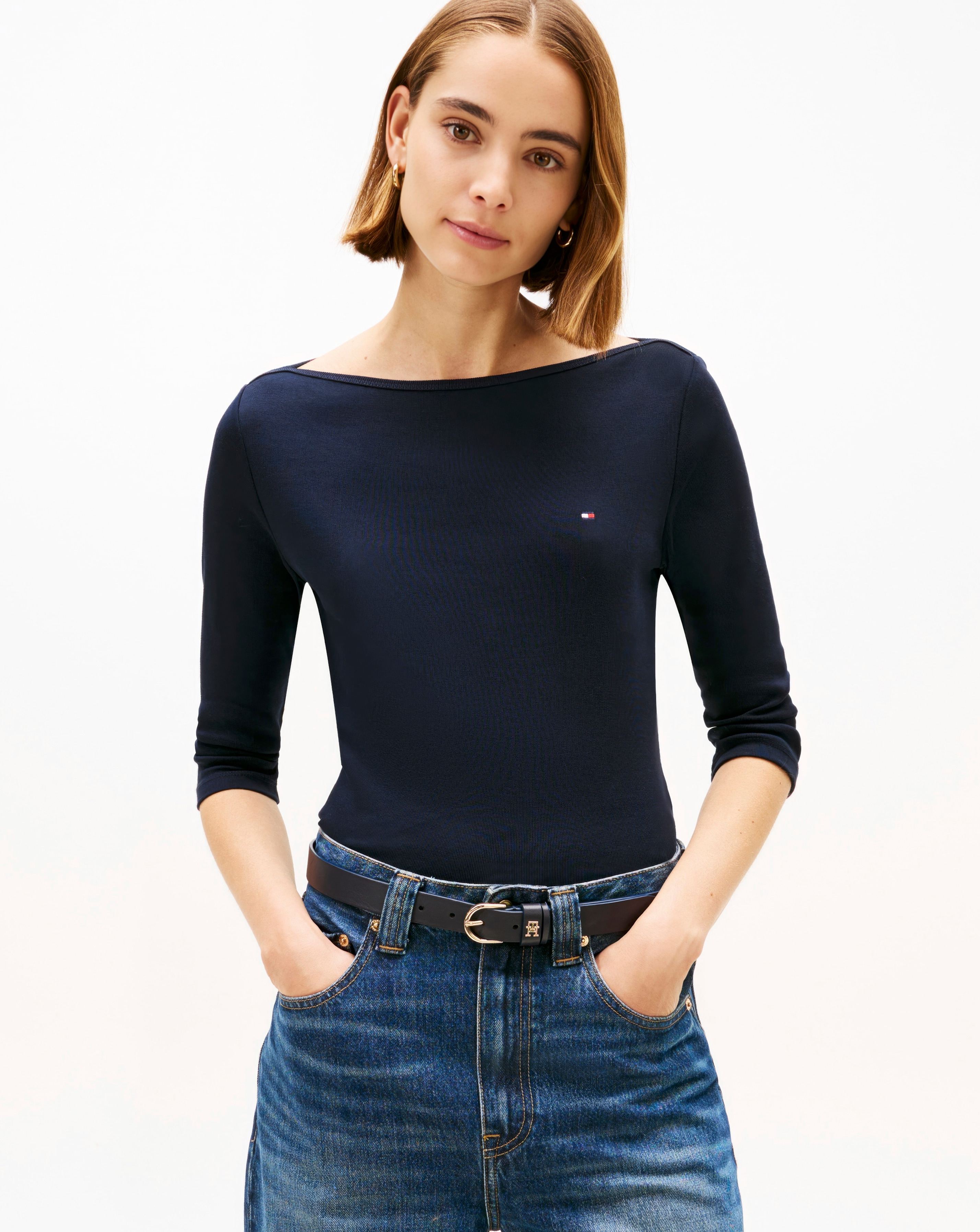 New In - Tommy Hilfiger Slim Boat Neck Tee