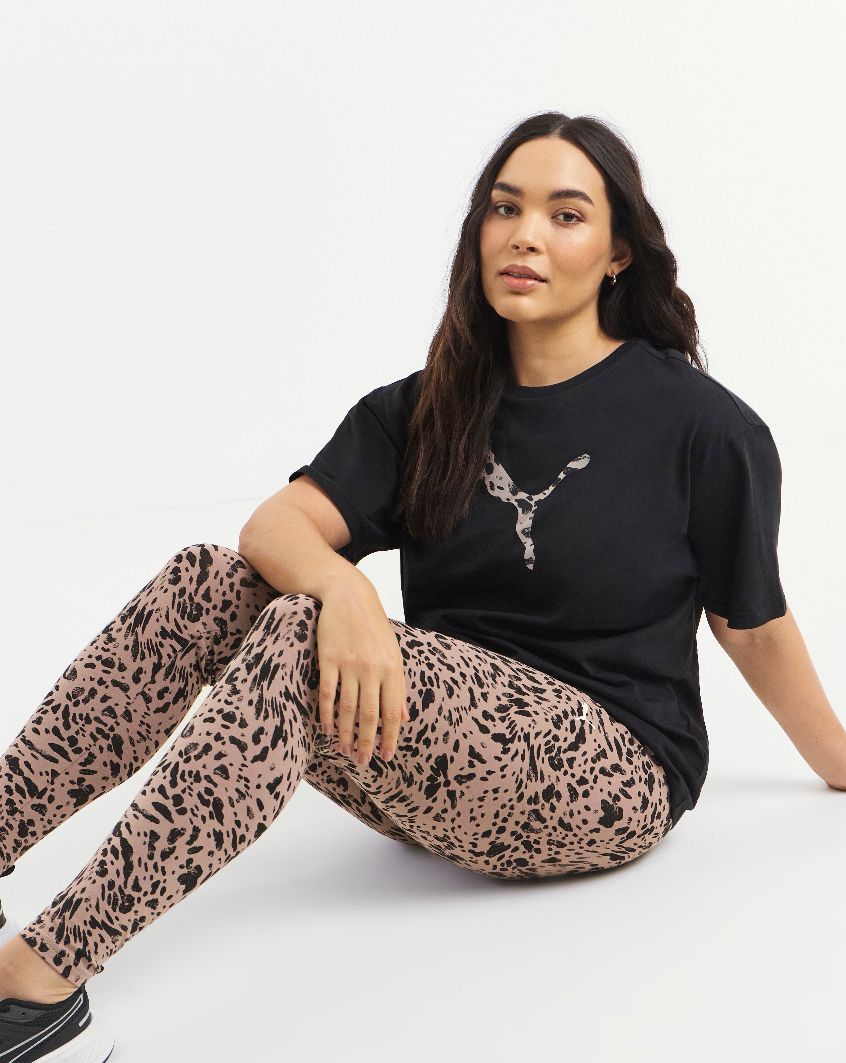 Puma Animal Print Mid-Rise Leggings
