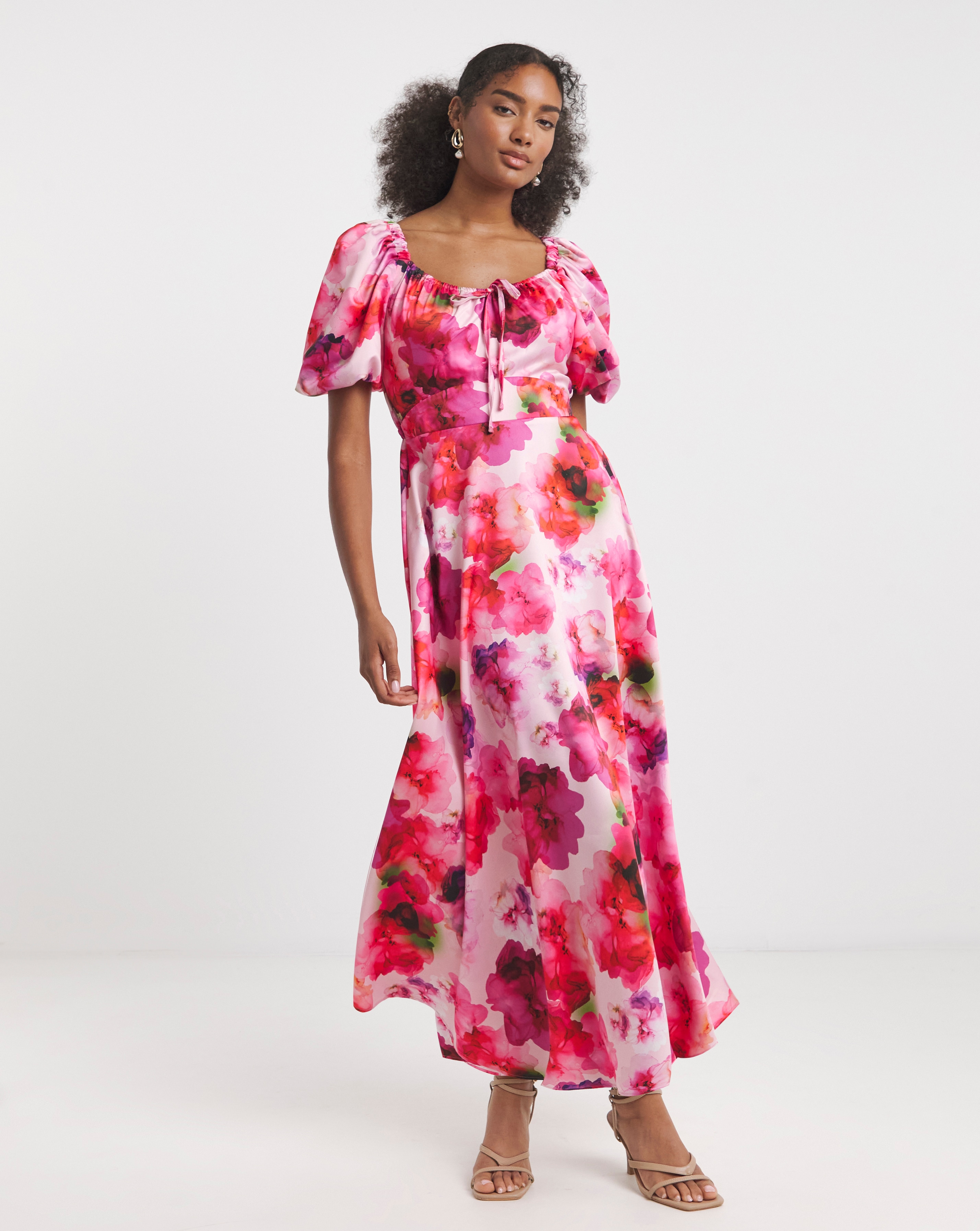 Flounce London Floral Maxi Dress