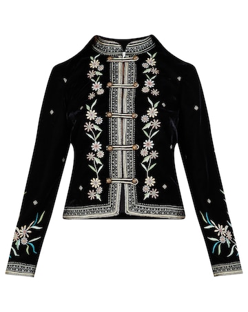 Monsoon Nikki Velvet Embroidered Jacket