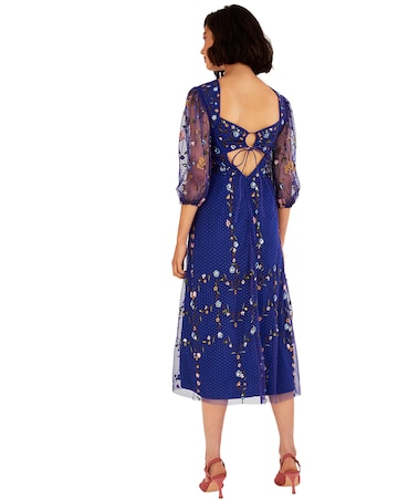 Monsoon Yennefer Embroidered Midi Dress