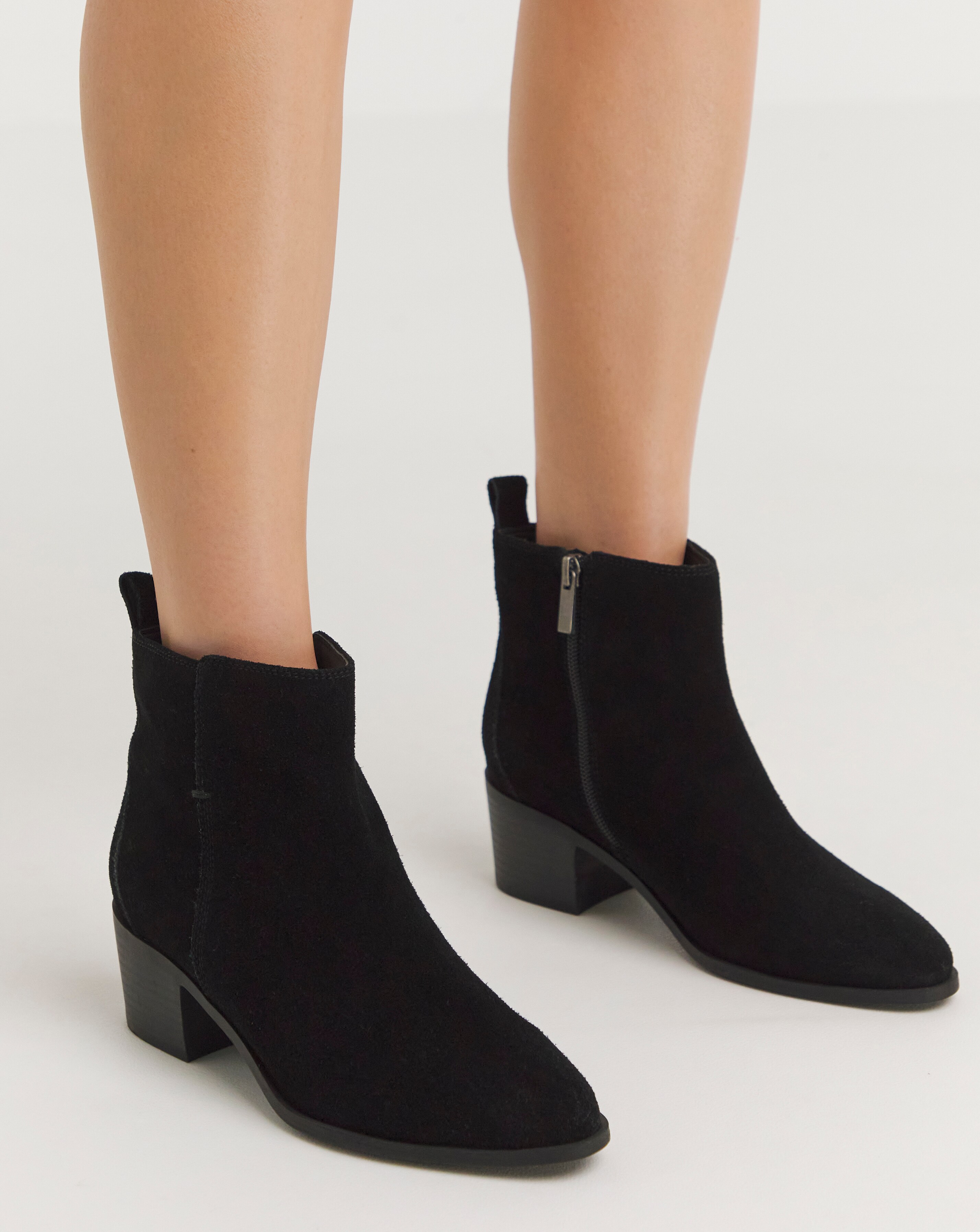 Michelle Suede Western Ankle Boot Standard D Fit Simply Be