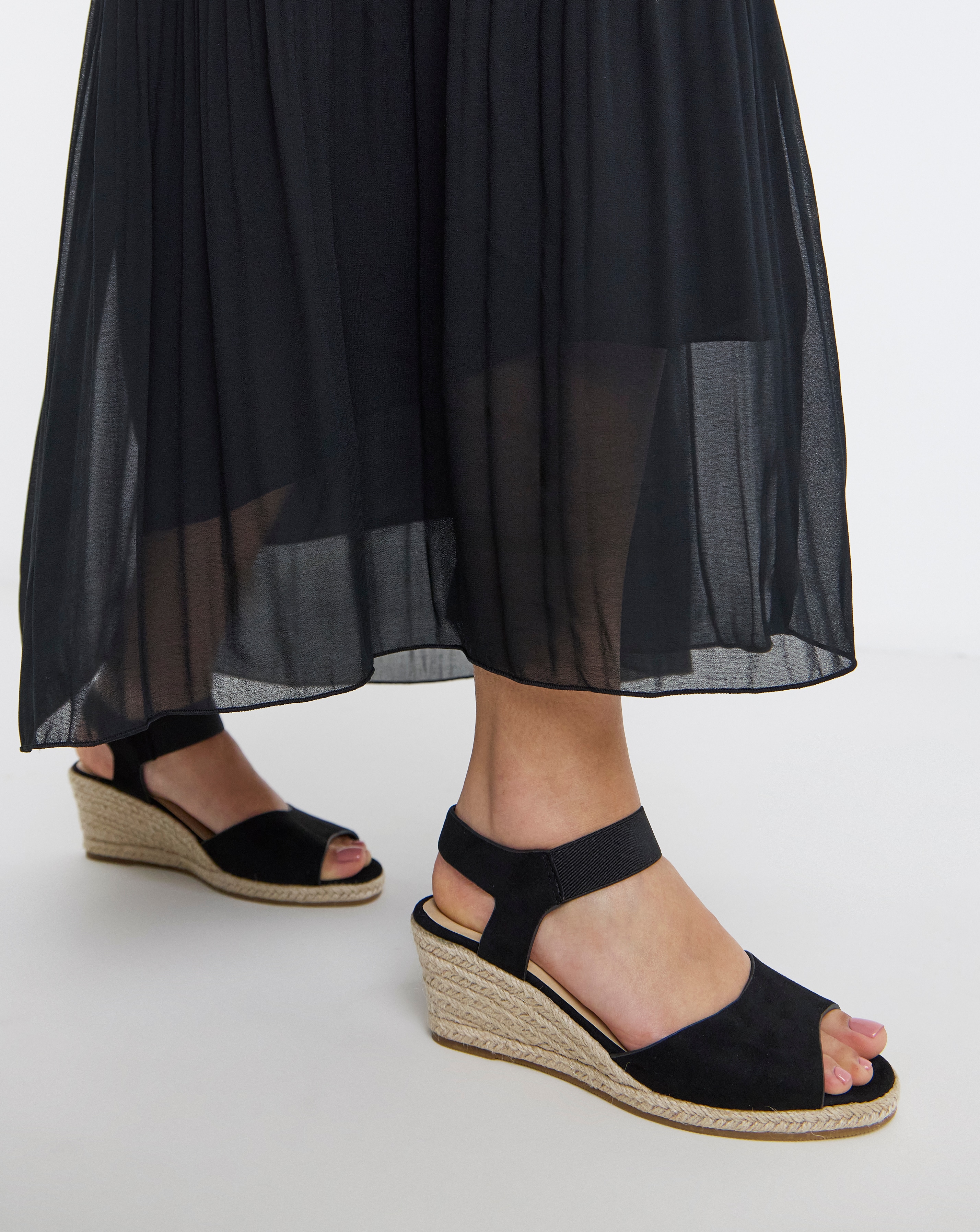 New In - Two Part Espadrille Wedge Ex Wide