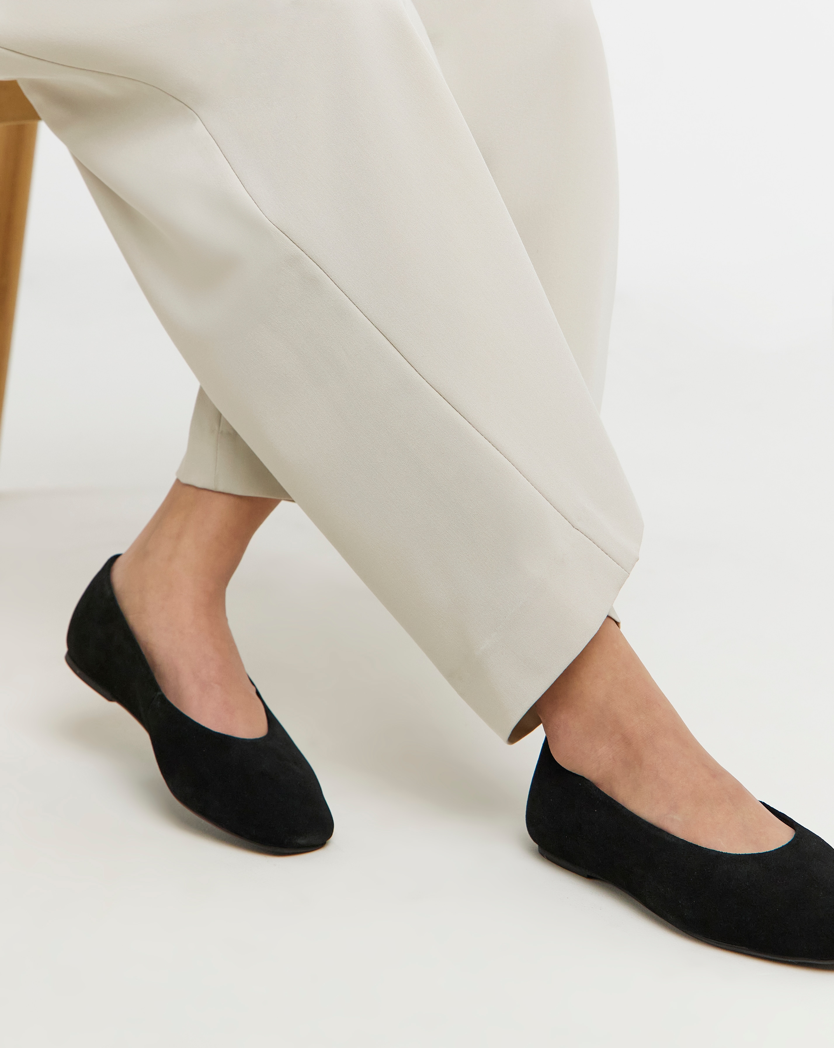 Classic Suede Ballerinas Ex Wide