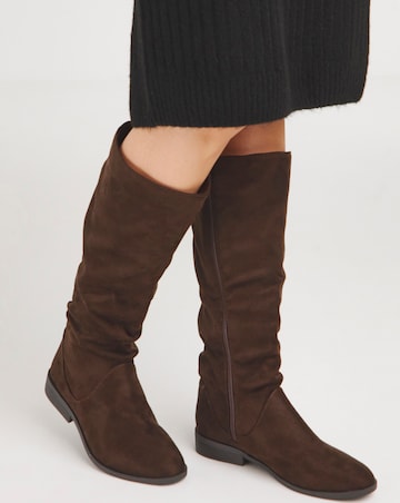 Evren Ruched Boot - Wide Fit (E) & Standard Calf