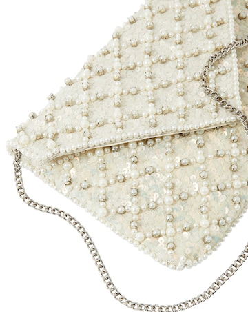 Accessorize Pearl Beaded Clutch Bag