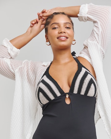 Figleaves Crochet Detail Swimsuit