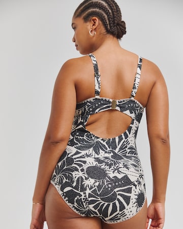 Figleaves Underwired Bandeau Swimsuit With Detachable Straps