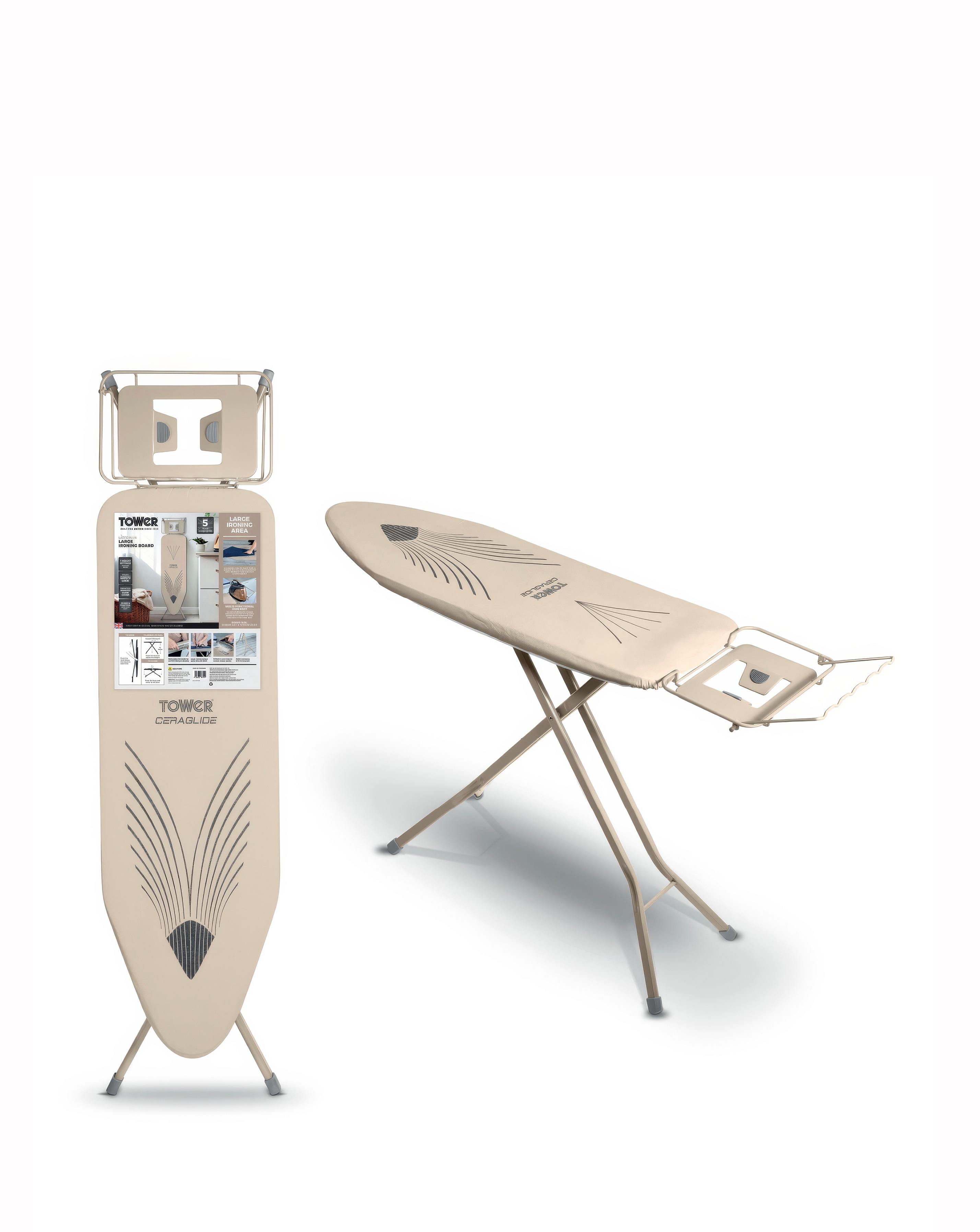 New In - Tower Latte Ceraglide Plus Ironing Board