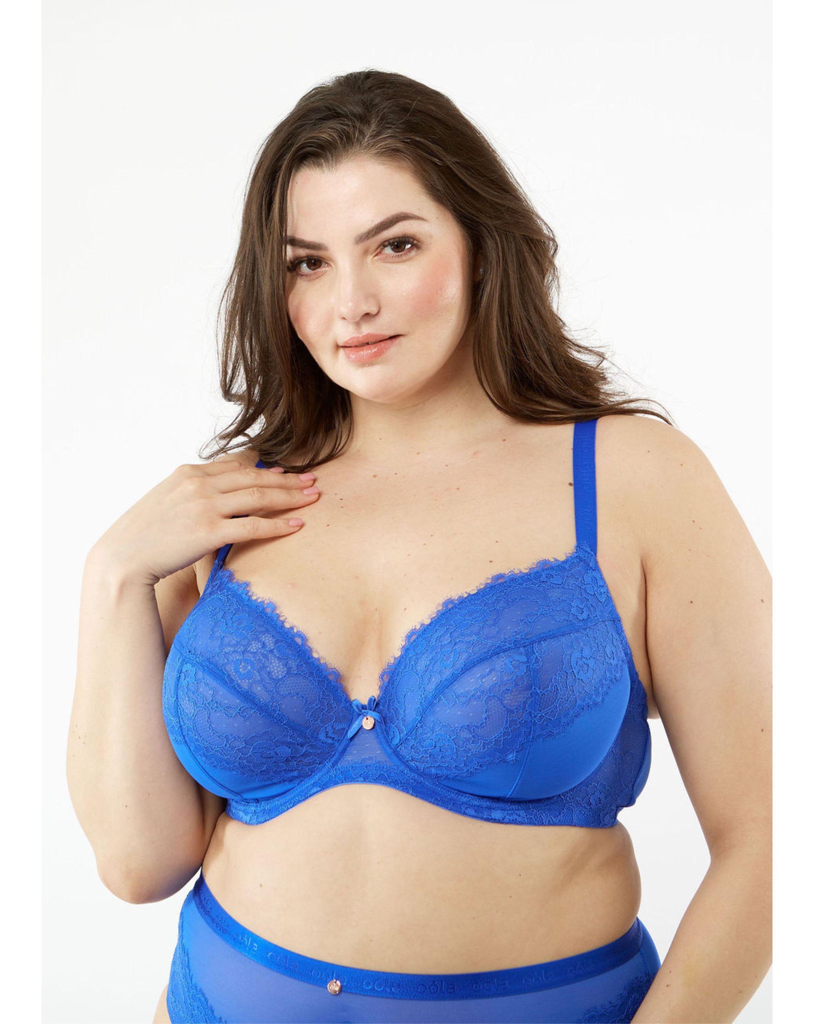 Buy OOLA LINGERIE Lace & Logo Longline Underwired Bra 38D | Bras | Argos