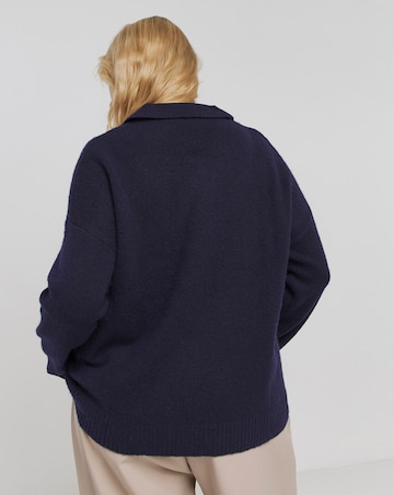 Navy Collar Detail Jumper
