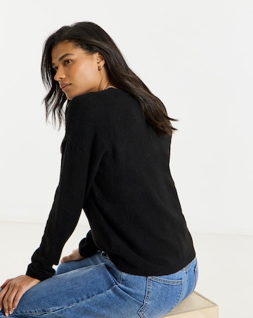Simply Be Black V-Neck Jumper