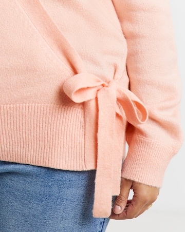 Simply Be Peach Ballet Wrap Cardigan