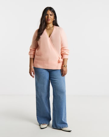 Simply Be Peach Ballet Wrap Cardigan