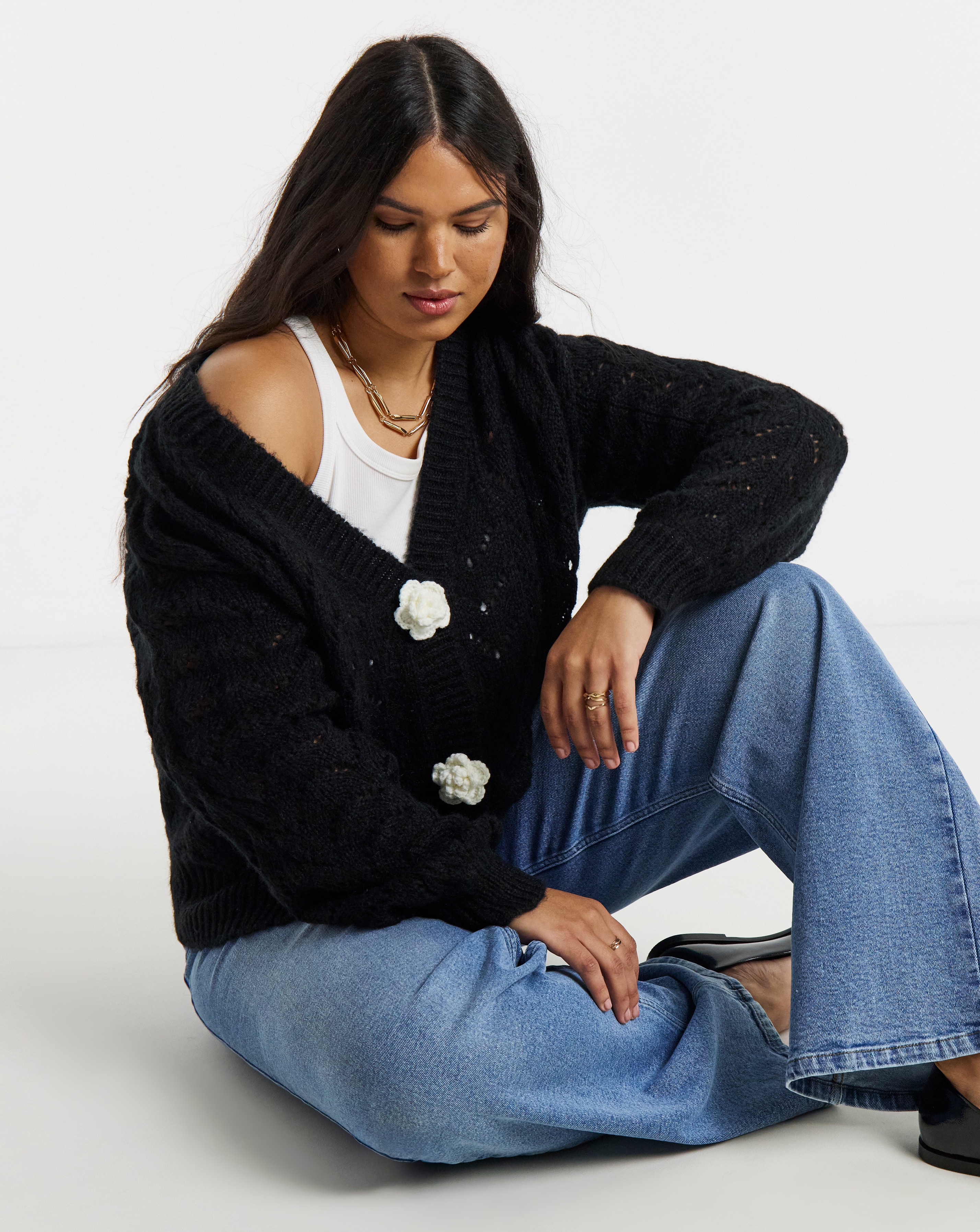New In - Simply Be Pointelle Cardigan