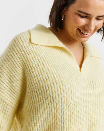 Simply Be Collared Rib Jumper