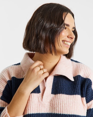 Simply Be Collared Rib Jumper