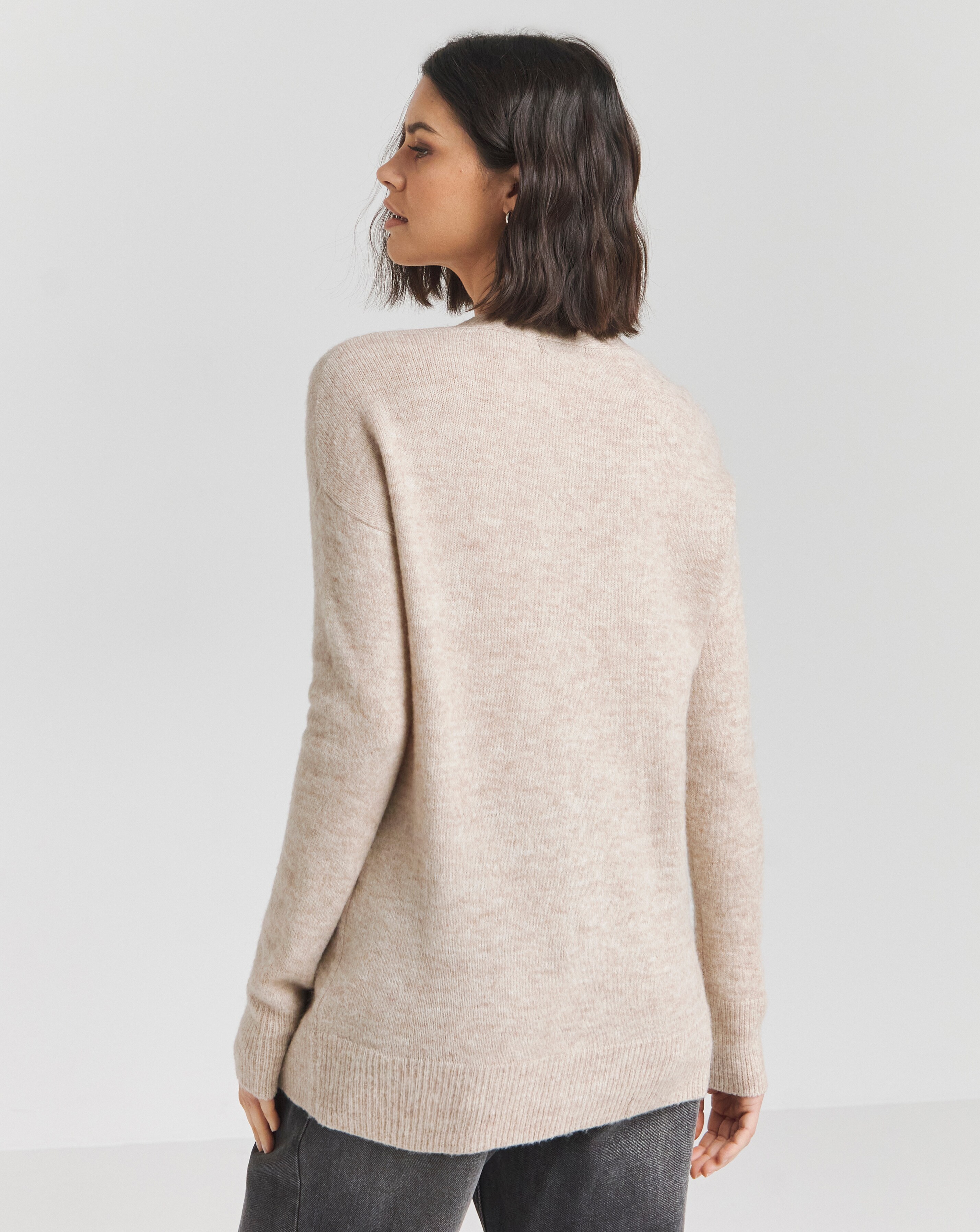Oatmeal Boyfriend Cardigan Simply Be