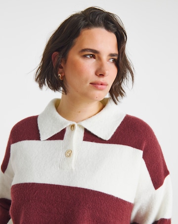 Rugby Stripe Knitted Polo