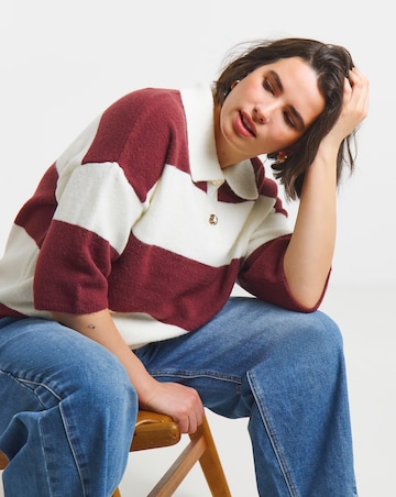 Rugby Stripe Knitted Polo