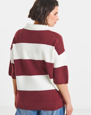 Rugby Stripe Knitted Polo
