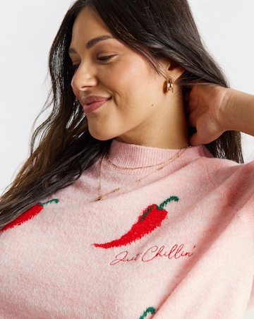 Pink Just Chillin' Knitted T- Shirt