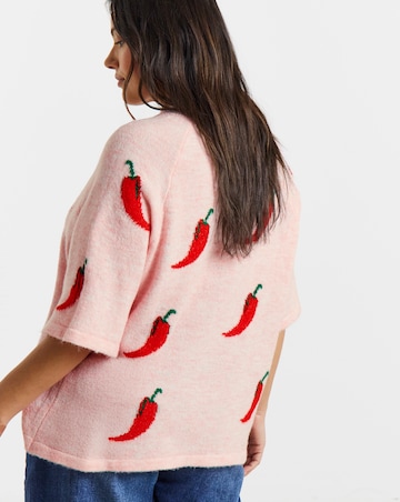 Pink Just Chillin' Knitted T- Shirt