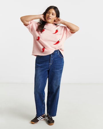 Pink Just Chillin' Knitted T- Shirt