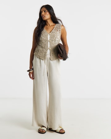 Stone Crochet Knitted Vest